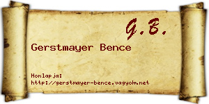 Gerstmayer Bence névjegykártya