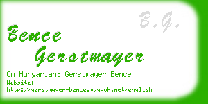 bence gerstmayer business card